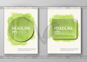 Abstract Background with watercolor element - vector clipart