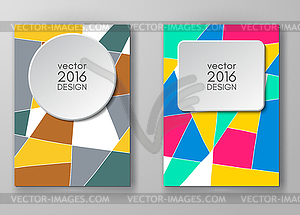 Set of abstract design templates - vector EPS clipart