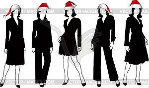 Business silhouette - vector clip art