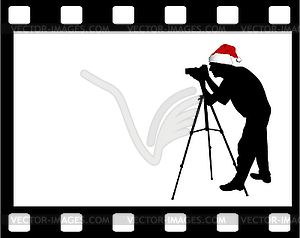 Photographer`s silhouette - vector clipart