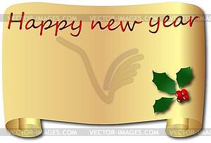 Christmas and New Year banner - vector clip art