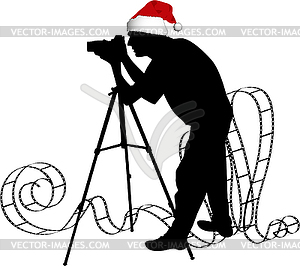 Photographer`s silhouette - vector clipart