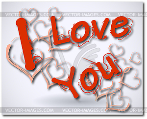 Valentine`s Day card - royalty-free vector clipart