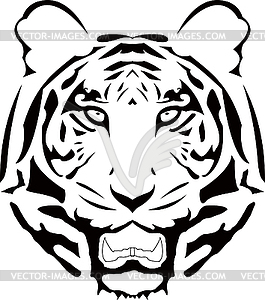 Abstract tiger head - vector clip art