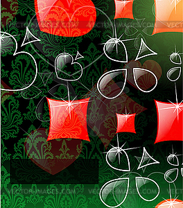 Abstract play card background - vector EPS clipart