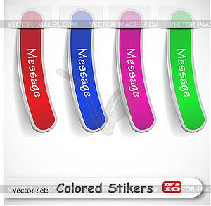 Abstract colored sticker set - vector image