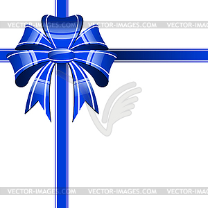 Blue bow - vector clipart