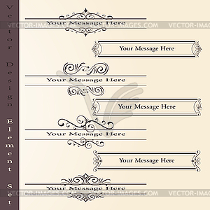 Set of design elements - vector clipart / vector image