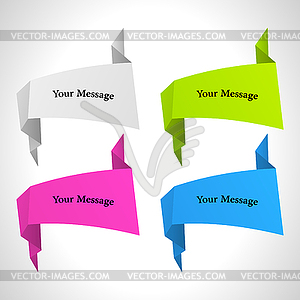 Abstract origami background set - vector image