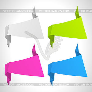 Abstract origami background set - vector clipart