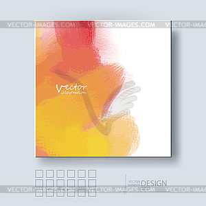 Brochure with Multicolored Blured Backgrounds - vector image