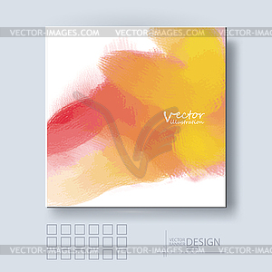 Brochure with Multicolored Blured Backgrounds - vector clipart