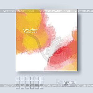 Brochure with Multicolored Blured Backgrounds - vector image