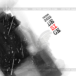 Abstract inkblot background - vector image