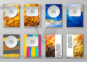 Brochure with Multicolored Backgrounds - vector image