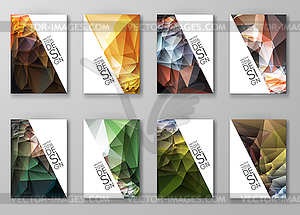 Brochure Multicolored Polygonal Mosaic Backgrounds - vector clip art