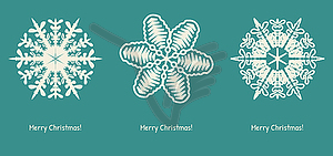 Abstract snowflake on color background - royalty-free vector image