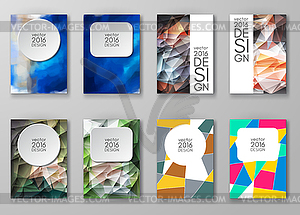 Brochure with Multicolored Backgrounds - vector image