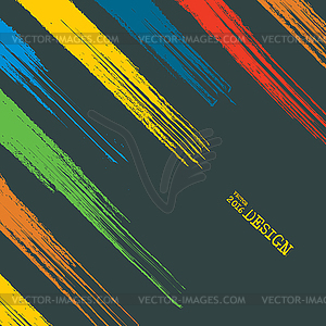 Artwork with Color Strip Background - vector image