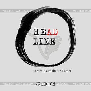 Black abstract design - vector image