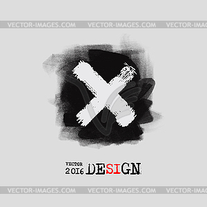 Black abstract design - vector image