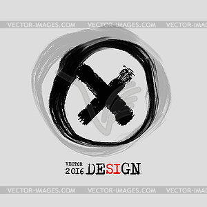 Black abstract design - vector image