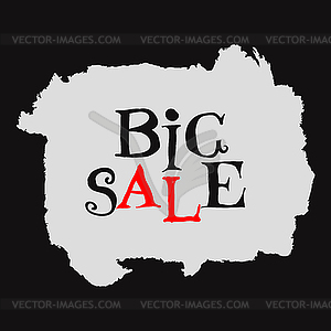 Big sale, handwritten text - vector clipart / vector image