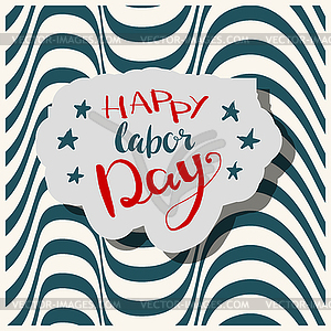 Happy Labour s day inscription - vector clipart / vector image