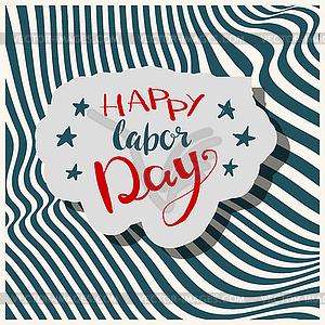 Happy Labour s day inscription - vector clipart
