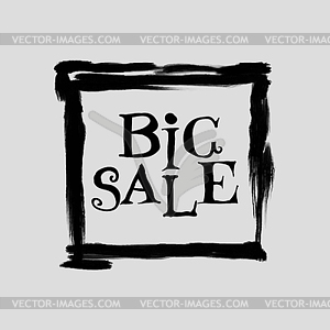 Big sale, handwritten text - vector clip art