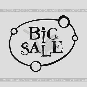 Big Sale flat label - vector clipart
