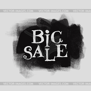 Big sale, handwritten text - vector image