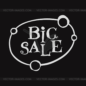 Big Sale flat label - vector clip art