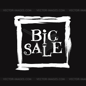 Big sale, handwritten text - vector clip art