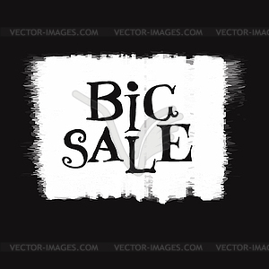 Big sale, handwritten text - vector image