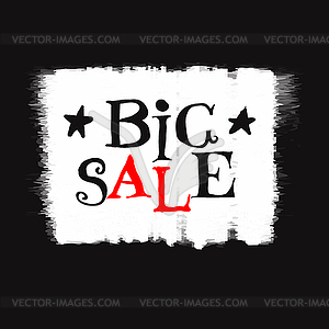 Big sale, handwritten text - vector clipart