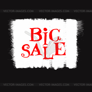 Big sale, handwritten text - royalty-free vector image