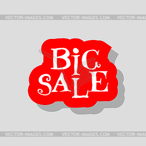 Большая распродажа плоская этикетка - изображение в векторе / векторный клипарт