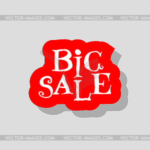 Big Sale flat label - vector EPS clipart