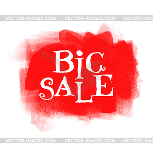 Big sale, handwritten text - vector clip art