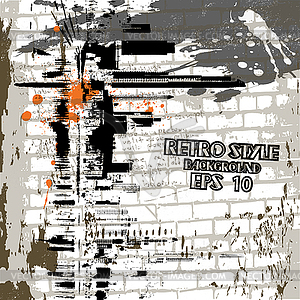 Abstract grunge wall background - vector image
