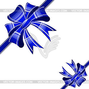 Blue bow - vector EPS clipart