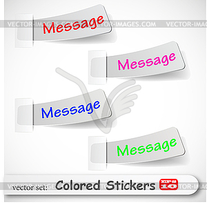Abstract colored sticker set - vector clipart