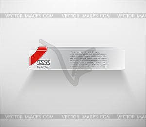 Abstract white box with red ribbon - vector clipart