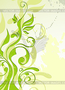 Абстрактный зеленый фон лето - векторное изображение клипарта