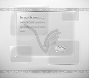 Glass plane on wall - vector clipart