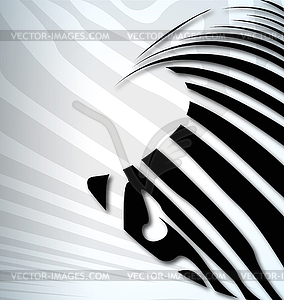 Zebra abstract background with text - vector clipart