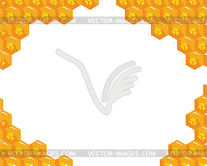 Orange background about honeycombs - vector clip art