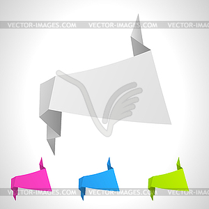 The abstract origami background set - vector clip art