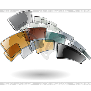 The abstract color background - vector clip art